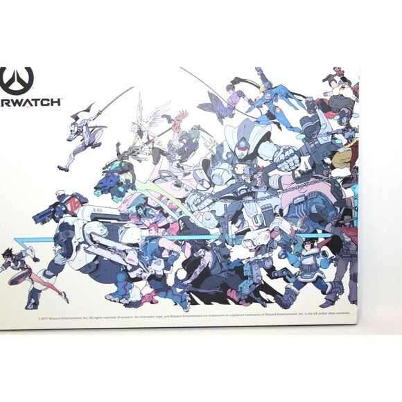 Overwatch Battle Mounted Wall Print 11.5" X 8" Wood Plaque Blizzard Year 2017 - Picture 4 of 7